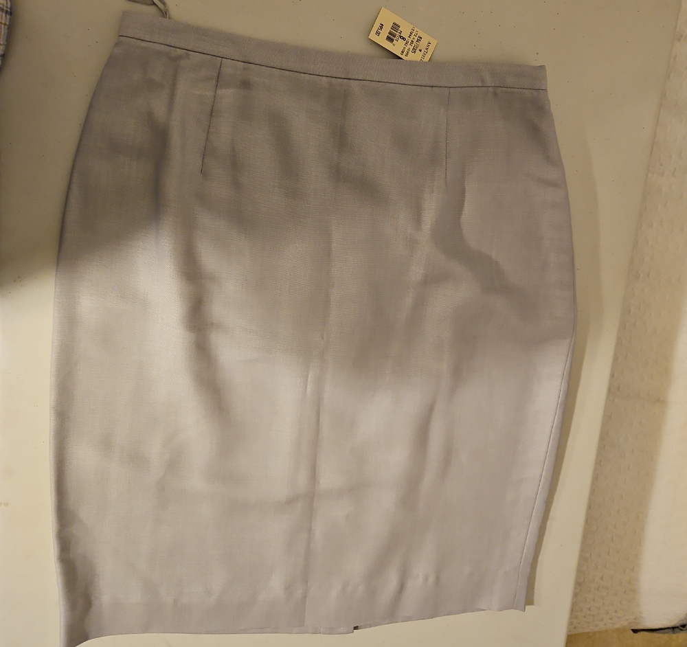Ann Taylor Light Gray Tailored Pencil Skirt